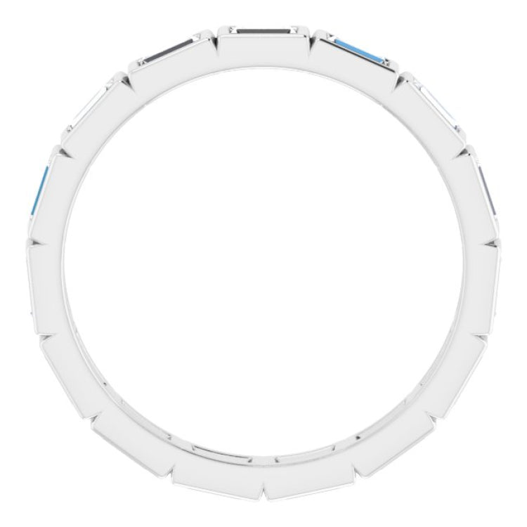 10K White Gold 1 1/4 CTW Lab-Grown Diamond Eternity Band Size 8