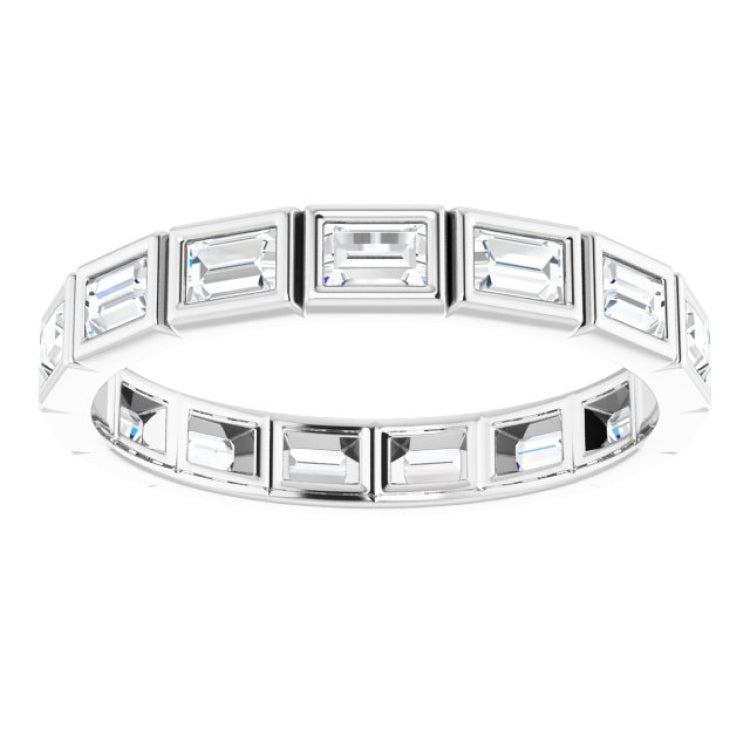 10K White Gold 1 1/4 CTW Lab-Grown Diamond Eternity Band Size 8