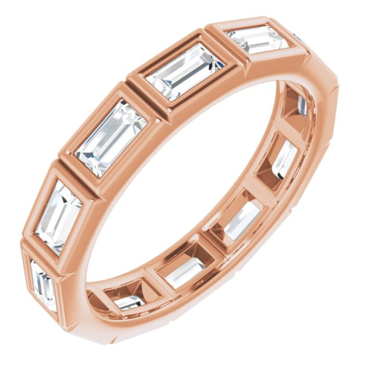 10K Rose Gold 1 1/5 CTW Lab-Grown Diamond Eternity Band Size 5