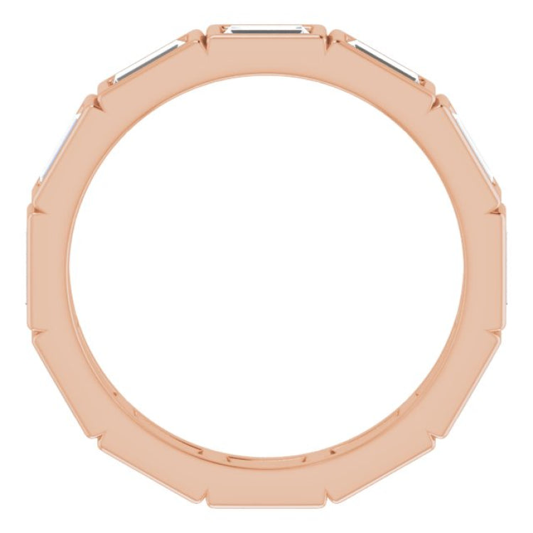 10K Rose Gold 1 1/5 CTW Lab-Grown Diamond Eternity Band Size 5