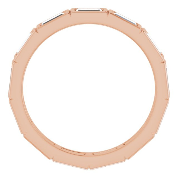 10K Rose Gold 1 1/4 CTW Lab-Grown Diamond Eternity Band Size 6.5