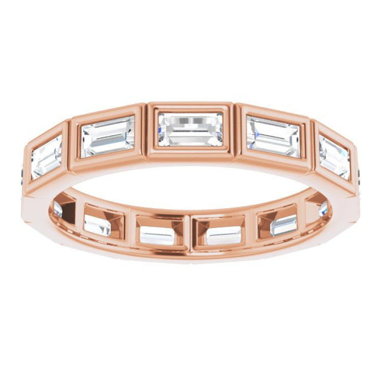10K Rose Gold 1 1/4 CTW Lab-Grown Diamond Eternity Band Size 6.5