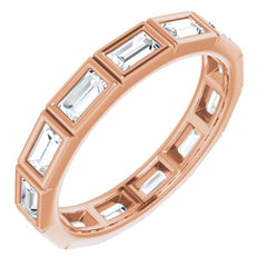 10K Rose Gold 1 1/4 CTW Lab-Grown Diamond Eternity Band Size 6.75