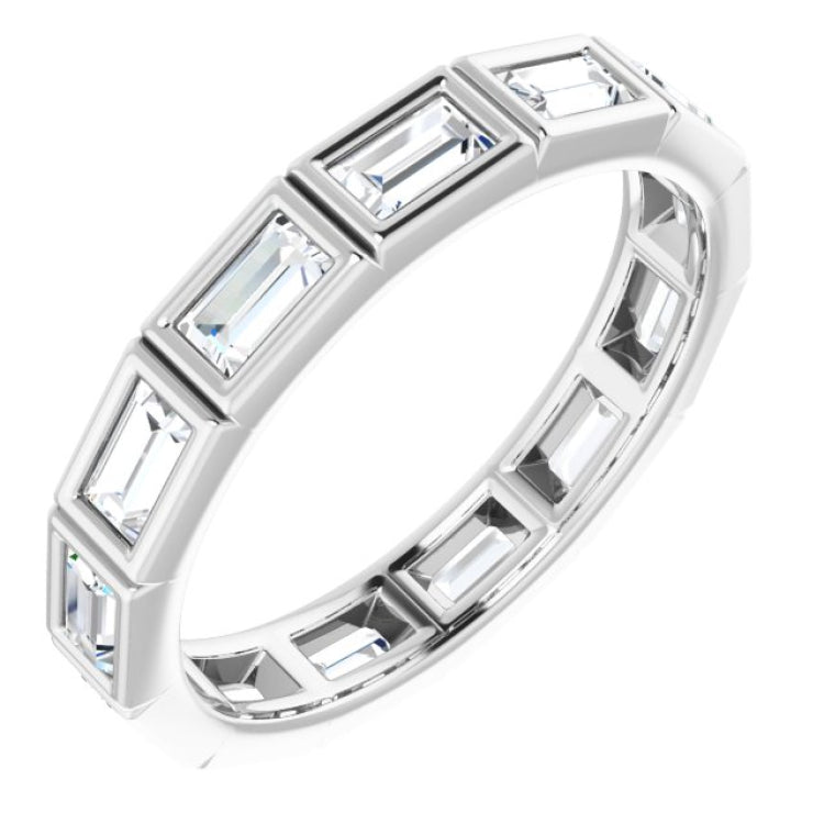 10K White Gold 1 1/4 CTW Lab-Grown Diamond Eternity Band Size 6.75