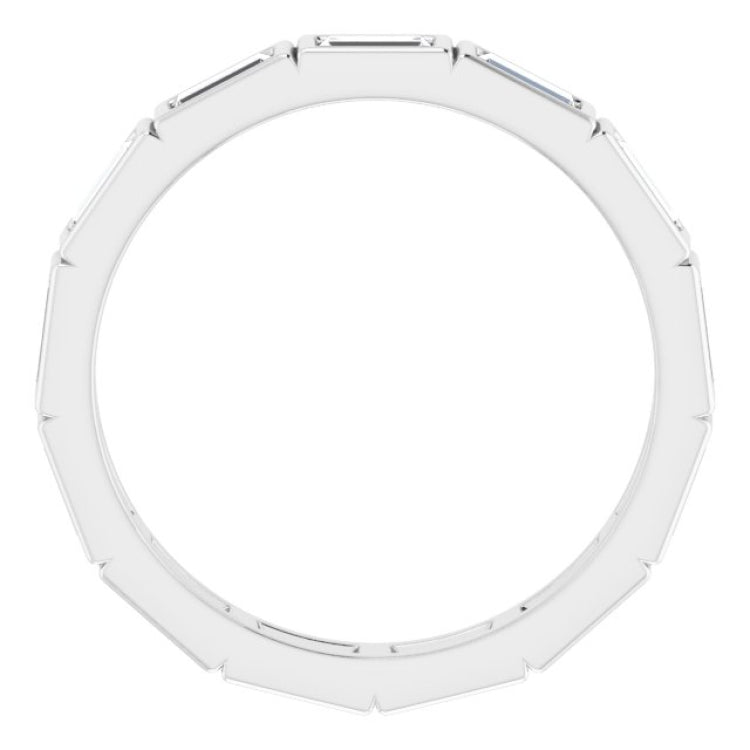 10K White Gold 1 1/4 CTW Lab-Grown Diamond Eternity Band Size 6.75