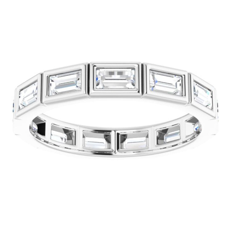 10K White Gold 1 1/4 CTW Lab-Grown Diamond Eternity Band Size 6.75
