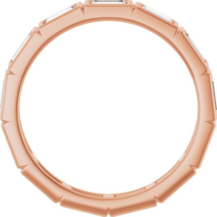 10K Rose Gold 1 1/4 CTW Lab-Grown Diamond Eternity Band Size 7