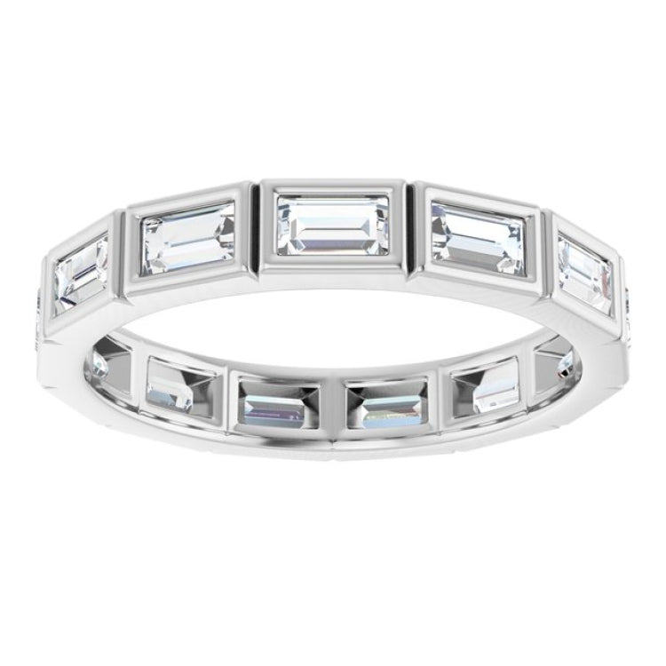 10K White Gold 1 1/4 CTW Lab-Grown Diamond Eternity Band Size 7