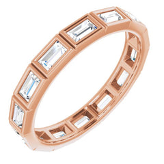 10K Rose Gold 1 3/8 CTW Lab-Grown Diamond Eternity Band Size 8.75