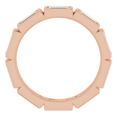 10K Rose Gold 9/10 CTW Lab-Grown Diamond Eternity Band Size 4