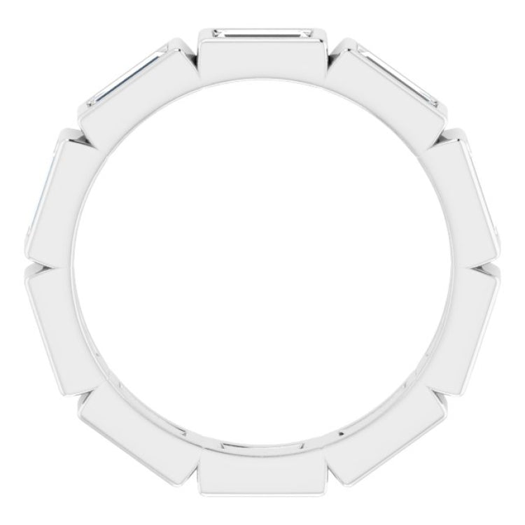 10K White Gold 9/10 CTW Lab-Grown Diamond Eternity Band Size 4