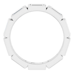 10K White Gold 9/10 CTW Lab-Grown Diamond Eternity Band Size 4