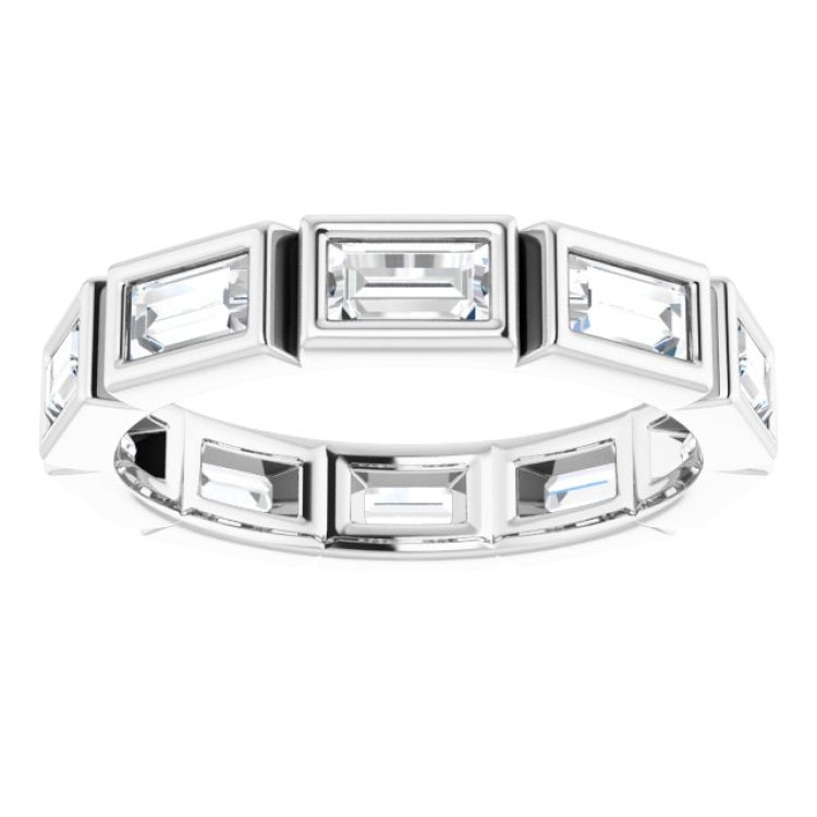 10K White Gold 9/10 CTW Lab-Grown Diamond Eternity Band Size 4