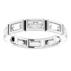 10K White Gold 9/10 CTW Lab-Grown Diamond Eternity Band Size 4