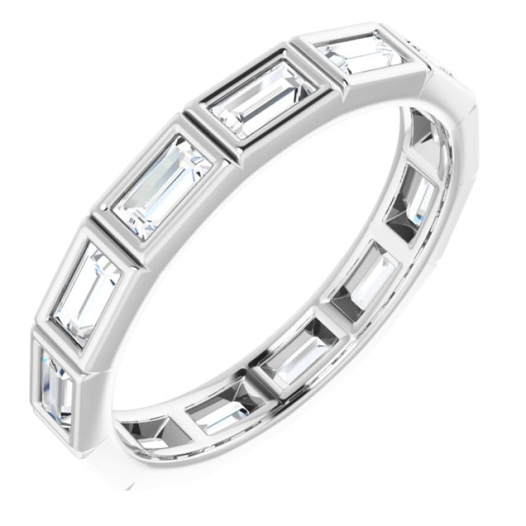 10K White Gold 1 3/8 CTW Lab-Grown Diamond Eternity Band Size 8