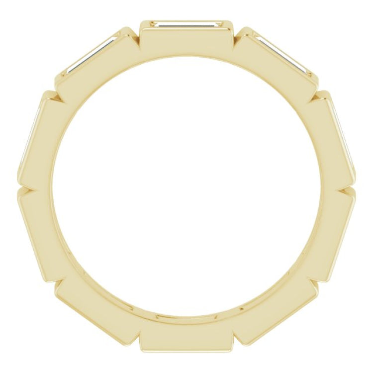 10K Yellow Gold 9/10 CTW Lab-Grown Diamond Eternity Band Size 4.75