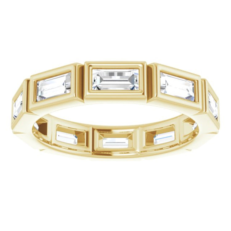 10K Yellow Gold 9/10 CTW Lab-Grown Diamond Eternity Band Size 4.75