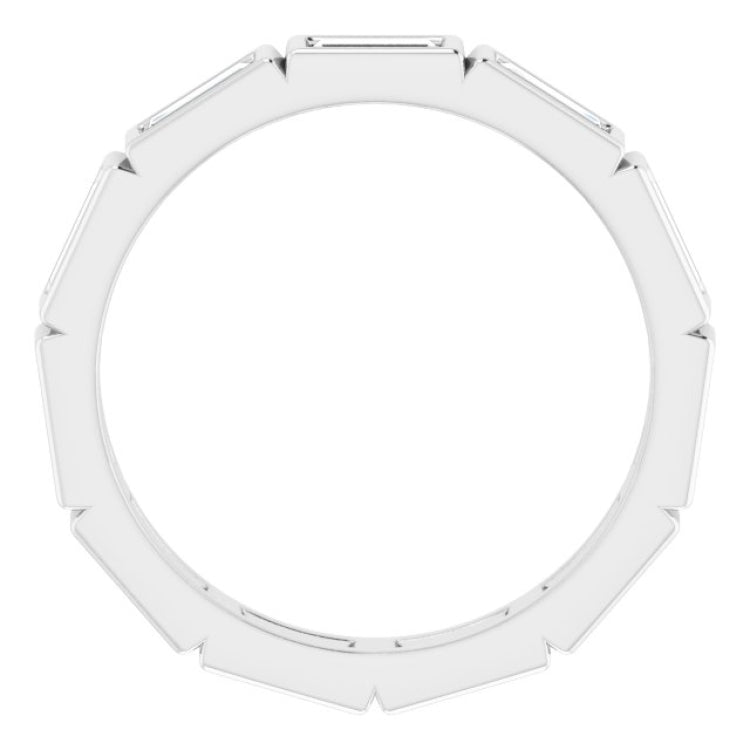 10K White Gold 1 1/6 CTW Lab-Grown Diamond Eternity Band Size 6.25