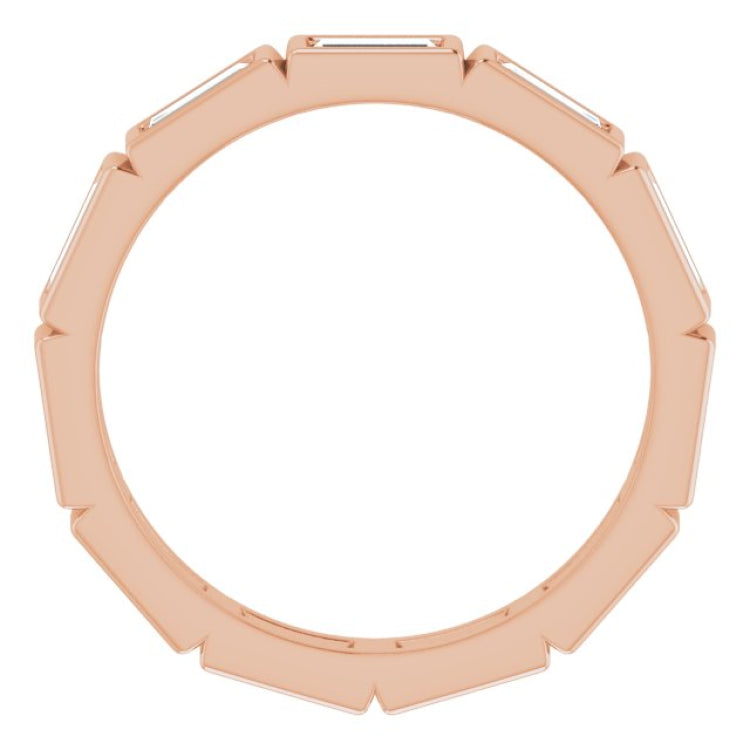 10K Rose Gold 1 1/6 CTW Lab-Grown Diamond Eternity Band Size 6.5