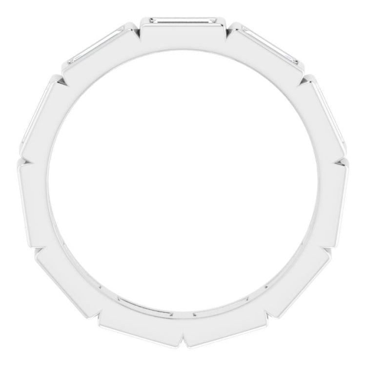 10K White Gold 1 1/6 CTW Lab-Grown Diamond Eternity Band Size 6.5