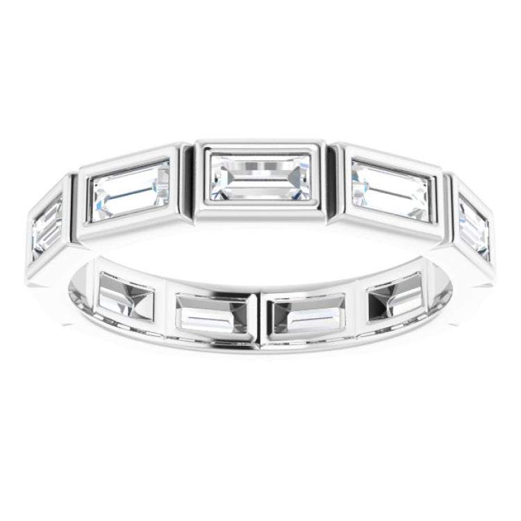 10K White Gold 1 1/6 CTW Lab-Grown Diamond Eternity Band Size 6.5