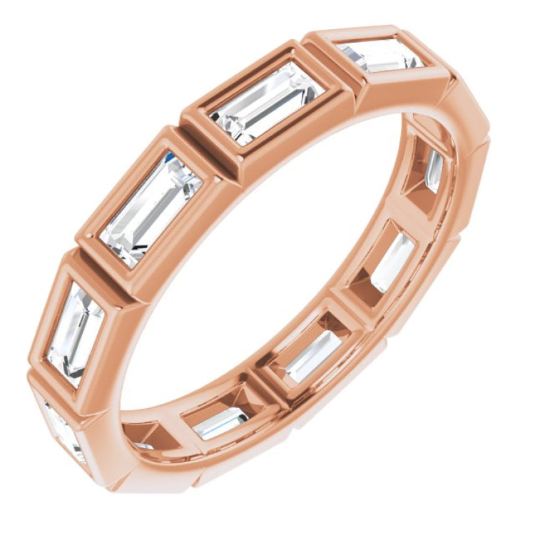 10K Rose Gold 1 1/6 CTW Lab-Grown Diamond Eternity Band Size 6.75