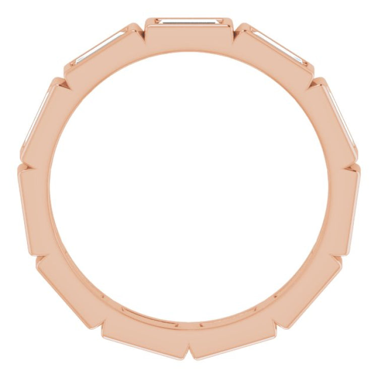 10K Rose Gold 1 1/6 CTW Lab-Grown Diamond Eternity Band Size 6.75