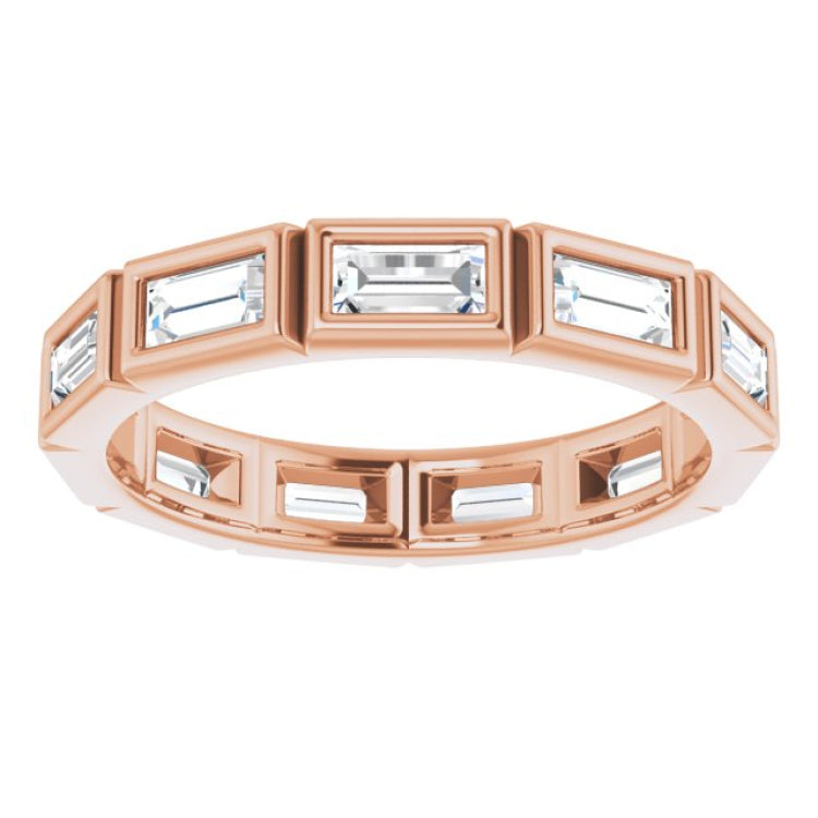 10K Rose Gold 1 1/6 CTW Lab-Grown Diamond Eternity Band Size 6.75