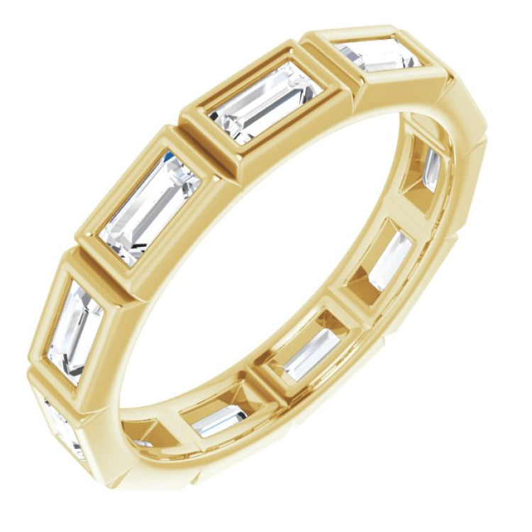 10K Yellow Gold 1 1/6 CTW Lab-Grown Diamond Eternity Band Size 6.75