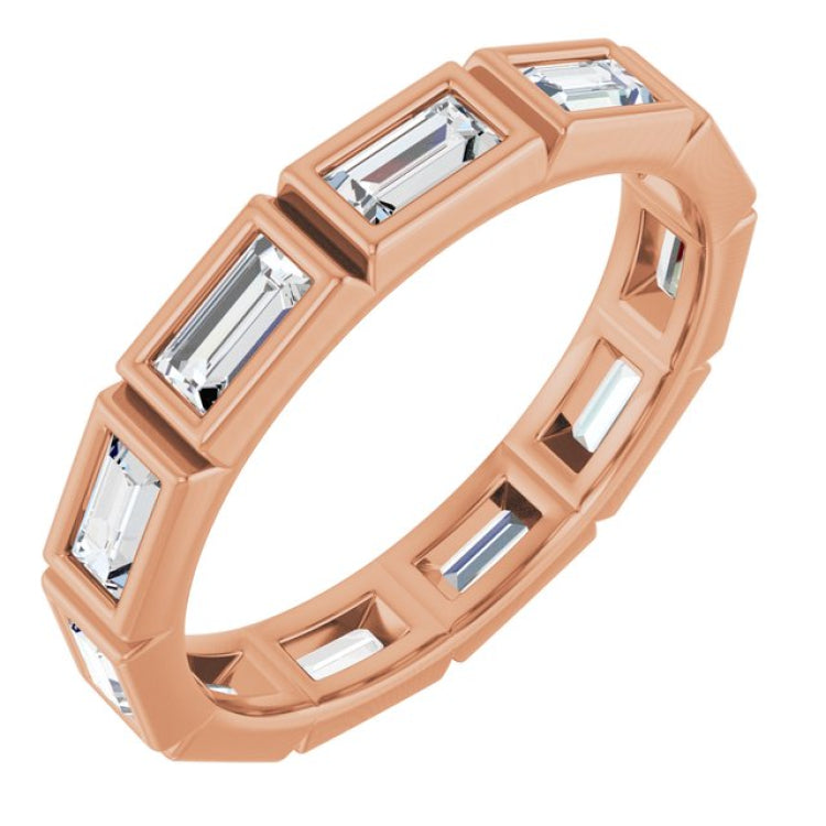 10K Rose Gold 1 1/6 CTW Lab-Grown Diamond Eternity Band Size 7