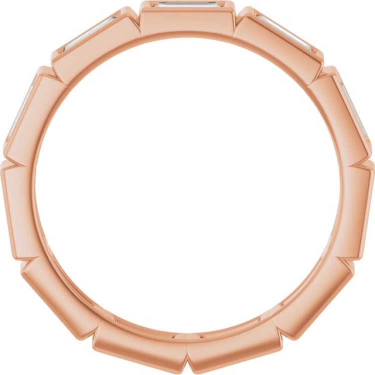 10K Rose Gold 1 1/6 CTW Lab-Grown Diamond Eternity Band Size 7