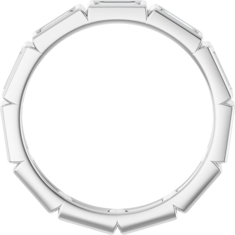 10K White Gold 1 1/6 CTW Lab-Grown Diamond Eternity Band Size 7