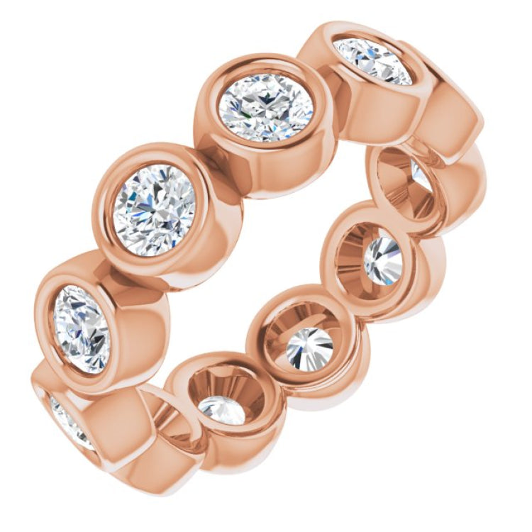 10K Rose Gold 2 1/2 CTW Lab-Grown Diamond Eternity Band Size 7.75