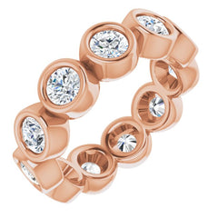 10K Rose Gold 2 1/2 CTW Lab-Grown Diamond Eternity Band Size 7.75