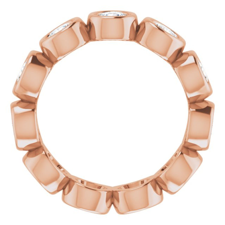 10K Rose Gold 2 1/2 CTW Lab-Grown Diamond Eternity Band Size 7.75