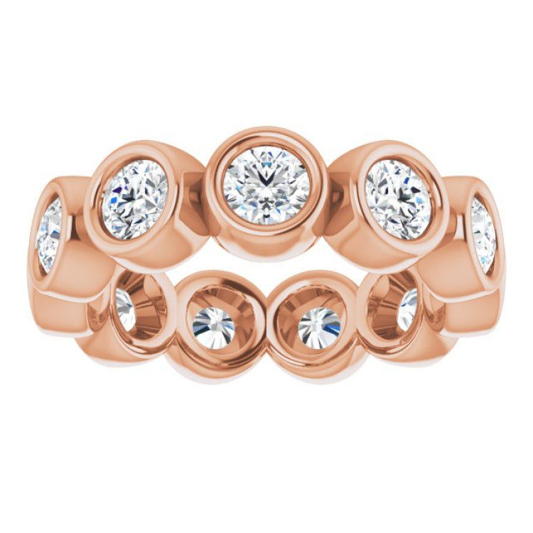 10K Rose Gold 2 1/2 CTW Lab-Grown Diamond Eternity Band Size 7.75