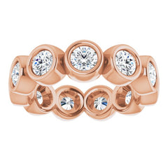 10K Rose Gold 2 1/2 CTW Lab-Grown Diamond Eternity Band Size 7.75