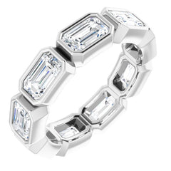 10K White Gold 3 CTW Lab-Grown Diamond Eternity Band Size 4.25