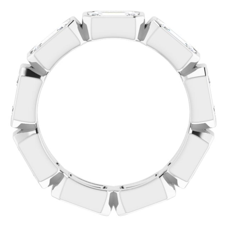 10K White Gold 3 CTW Lab-Grown Diamond Eternity Band Size 4.25