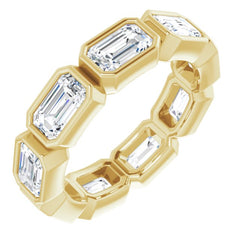 10K Yellow Gold 3 CTW Lab-Grown Diamond Eternity Band Size 4.25