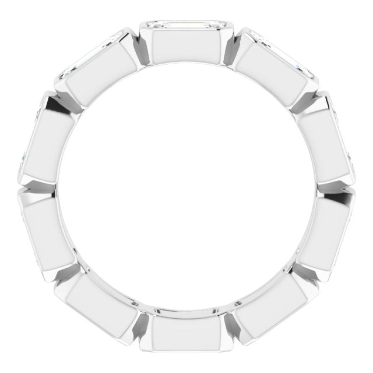 10K White Gold 3 1/3 CTW Lab-Grown Diamond Eternity Band Size 6.25