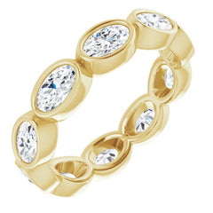 10K Yellow Gold 1 9/10 CTW Lab-Grown Diamond Eternity Band Size 6.5