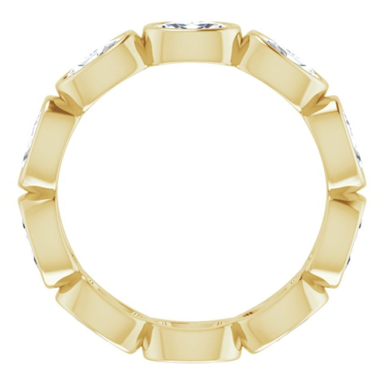 10K Yellow Gold 1 9/10 CTW Lab-Grown Diamond Eternity Band Size 6.5