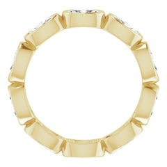 10K Yellow Gold 1 9/10 CTW Lab-Grown Diamond Eternity Band Size 6.5