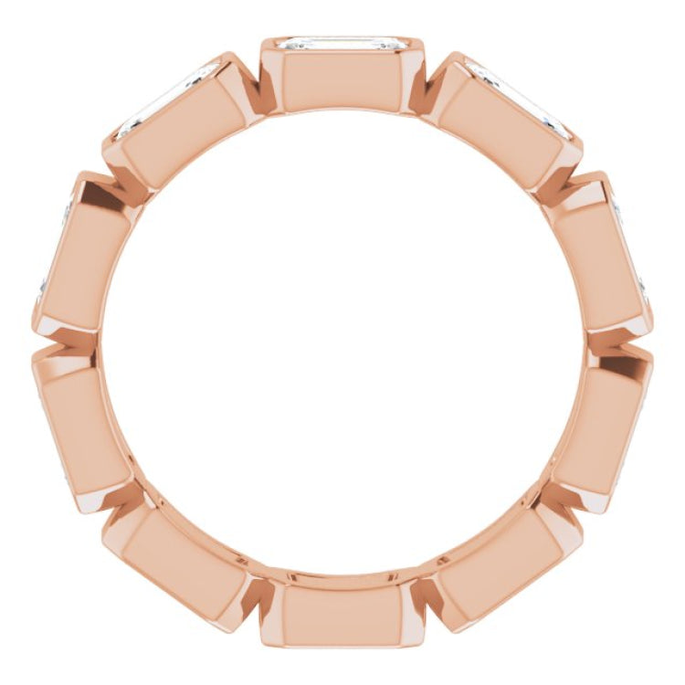 10K Rose Gold 3 1/3 CTW Lab-Grown Diamond Eternity Band Size 8