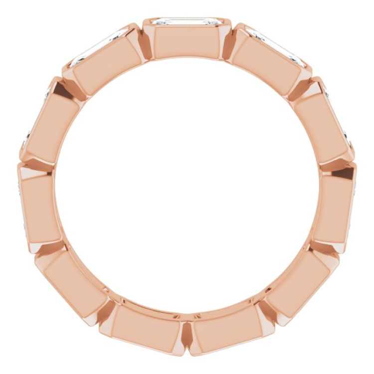 10K Rose Gold 3 5/8 CTW Lab-Grown Diamond Eternity Band Size 8.25