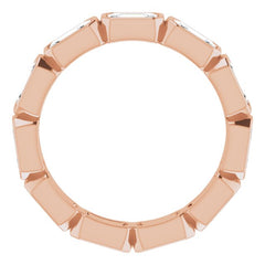 10K Rose Gold 3 5/8 CTW Lab-Grown Diamond Eternity Band Size 8.25