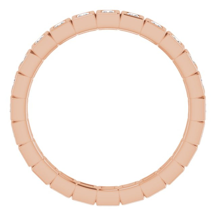 10K Rose Gold 1/3 CTW Lab-Grown Diamond Eternity Band Size 4.5