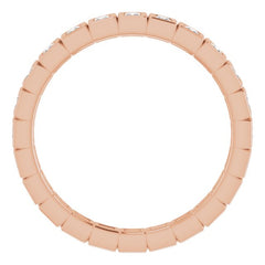 10K Rose Gold 1/3 CTW Lab-Grown Diamond Eternity Band Size 4.5