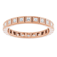 10K Rose Gold 1/3 CTW Lab-Grown Diamond Eternity Band Size 4.5